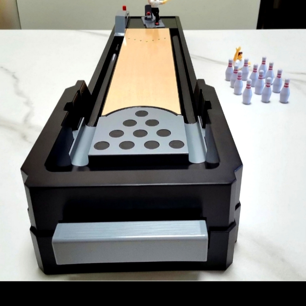 Trisquirrel Table Bowling Game, Tabletop Bowling Alley, Desktop 10 Pins Mini Kid